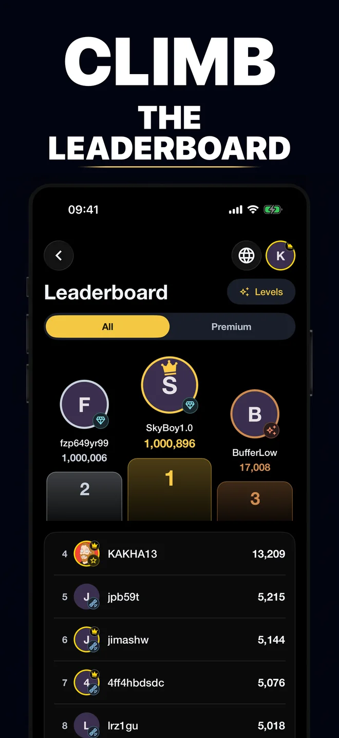 Space Telescope community leaderboard with ranked supporters
