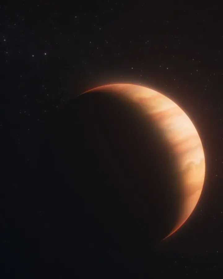 Concepción artística del exoplaneta gigante gaseoso WD 1856 b