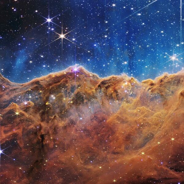 Webb view of the Cosmic Cliffs in the Carina Nebula