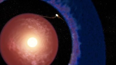 Concepción artística de Elias 2-24 b, el exoplaneta más joven confirmado, creciendo dentro del disco de gas y polvo que rodea a su joven estrella anfitriona.