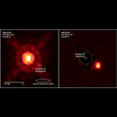 Compass and Scale Image of Exoplanet System 2M1207