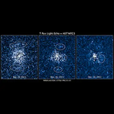 Flash of Light from Erupting Star Illuminates Debris Disk