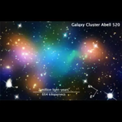 Compass and Scale Image of Abell 520