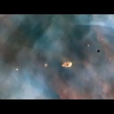 Close-up of "Proplyds" in the Orion Nebula