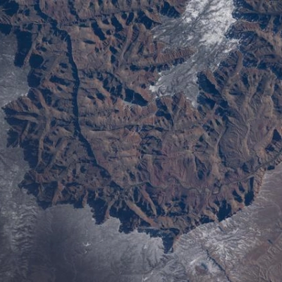 The Grand Canyon in Arizona pictured from the International Space Station