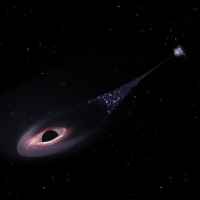 Runaway Supermassive Black Hole Illustration