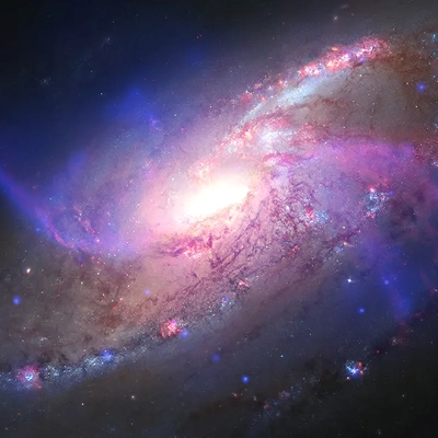 NGC 4258 - Galaxy gallery: Sixteen galaxies including spirals, ellipticals, and irregulars.