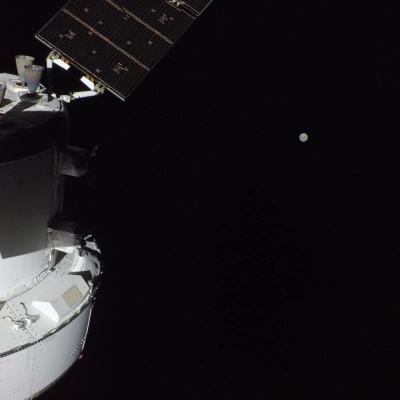 art002e004429 (April 3, 2026) - The Artemis II crew is en route to the Moon on the second flight day...