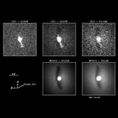 Individual images that were used to create the HST color composite