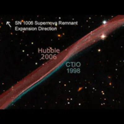 SN 1006 Supernova Remnant Expansion Comparison