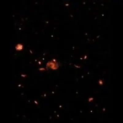 ACS Z-band Simulation of Primordial Galaxies (Annotated)