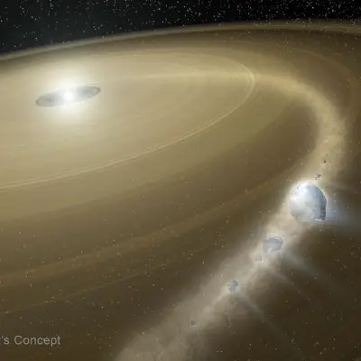 White Dwarf Accreting Icy Object (Illustration)