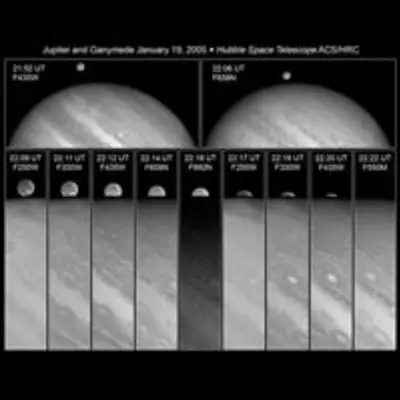 Ganymede Disappears Behind Jupiter