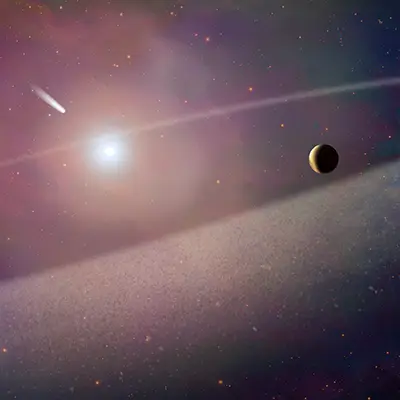 Comet-Like Object Falling Toward White Dwarf (Artist's Concept)