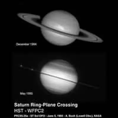 Saturn's Rings Edge-on