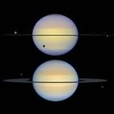 Edge-On View of Saturn's Rings