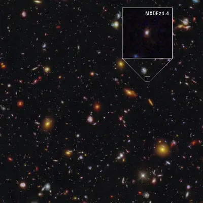 Galaxy MXDFz4.4 (Hubble and Webb Image)