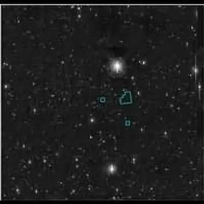 HDF-S on Ground-Based Image (with Hubble Overlay)