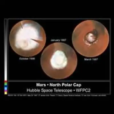 Seasonal Changes in Mars' North Polar Ice Cap