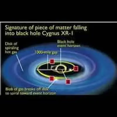 Signature of Piece of Matter Falling into Black Hole Cygnus XR-1