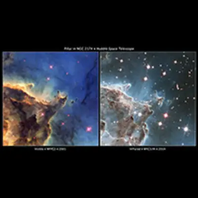 Visible and Infrared Comparison of NGC 2174