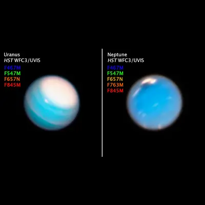 Compass Image of Uranus and Neptune