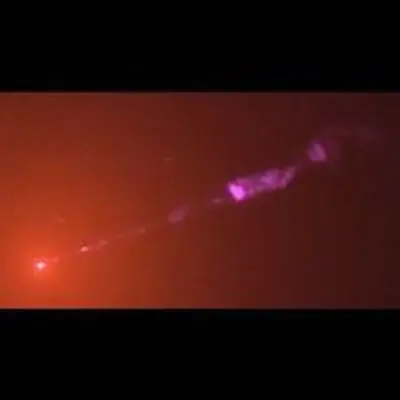 Black Hole in Galaxy M87 Emits Jet of High-Speed Electrons