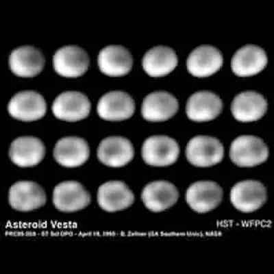 Hubble Follows the Rotation of the Asteroid Vesta