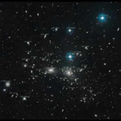 Labeled DSS Image of the Coma Cluster
