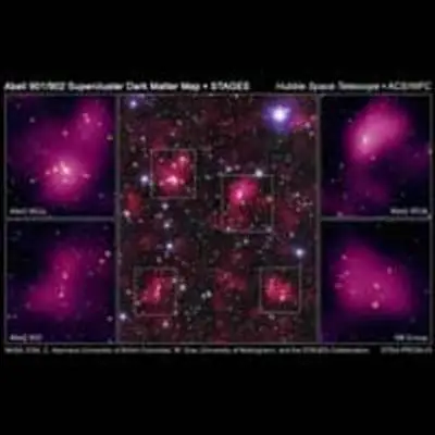 Hubble Maps Dark Matter Web in a Large Galaxy Cluster