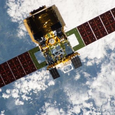 The HTV-X1 cargo spacecraft from JAXA approaches the International Space Station