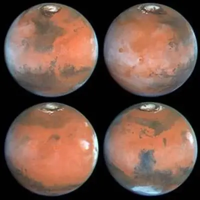 Four View of Mars In Northern Summer