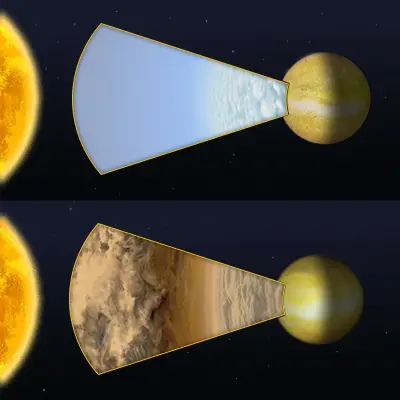Cloudy vs. Clear Atmospheres on Two Exoplanets