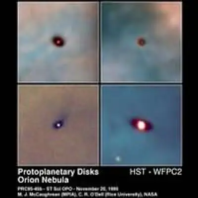 Planetary Systems in the Making: Dust and Gas Disks Around Young Stars in Orion Nebula