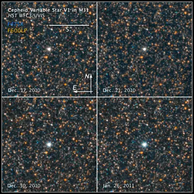 Compass Scale Image of V1 in M31