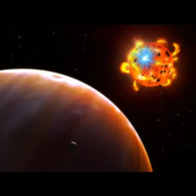 Flaring Red Dwarf Star