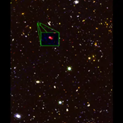Hubble CANDELS Field Image with Galaxy z8_GND_5296