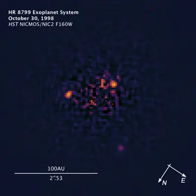Compass and Scale Image of HR 8799