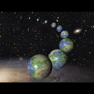 Artist's Concept of Earth-Like Planets in the Future Universe