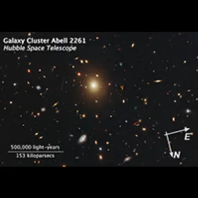 Compass and Scale Image of Abell 2261