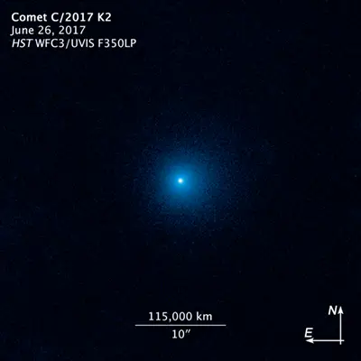 Compass Image for Comet C/2017 K2