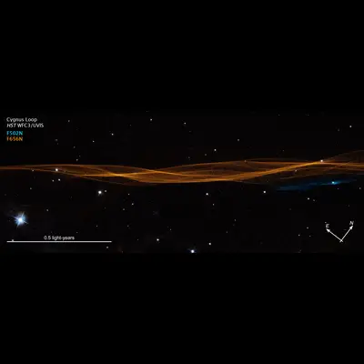 Cygnus Loop Compass Image