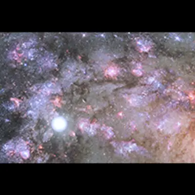 Artist's View of a Dense Galaxy Core Forming