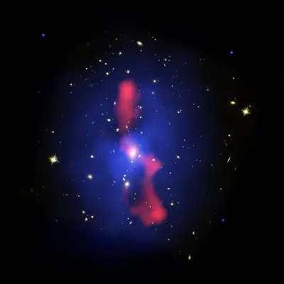 Composite Image of Galaxy Cluster MS 0735