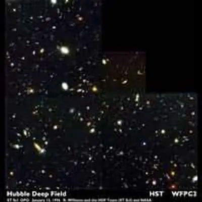 Hubble Deep Field Image at Half Resolution