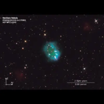 Compass and Scale Image for Necklace Nebula