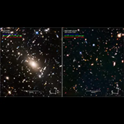 Scale and Compass Image for Abell S1063 and Parallel Field