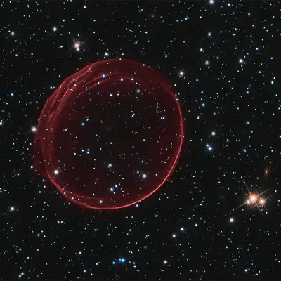 Hubble Supernova Bubble Resembles Holiday Ornament