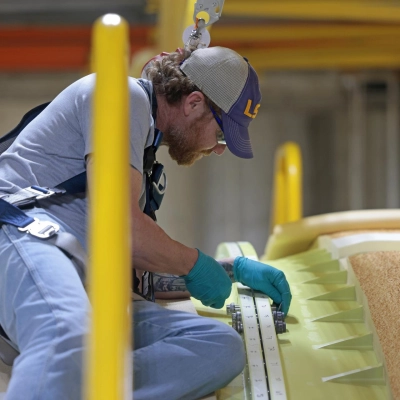 Teams with Boeing – NASA’s Prime Contractor for the agency’s SLS (Space Launch System) rocket – mate the forward and...
