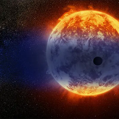 Artist's Illustration of Gas Streaming from GJ 3470b